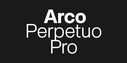 Arco Perpetuo Pro Font Poster 1