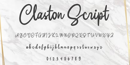 Claston Script Font Poster 2