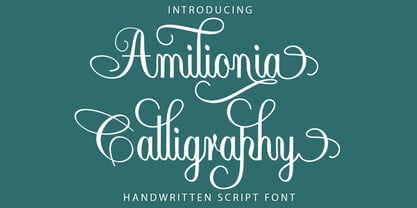 Amilionia Calligraphy Fuente Póster 1