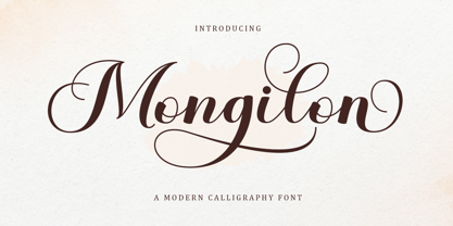 Mongilon Script Font Poster 1