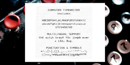 Computer Typewriter Font Poster 2