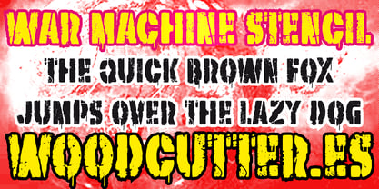 War Machine Stencil Font Poster 2