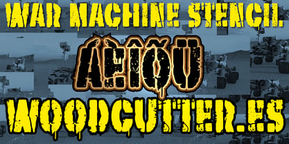 War Machine Stencil Font Poster 3