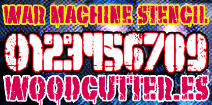 War Machine Stencil Font Poster 6