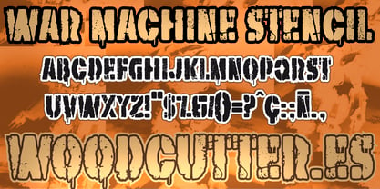 War Machine Stencil Font Poster 5