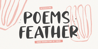 Poems Feather Font Poster 1