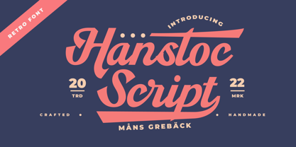 Hanstoc Script Font Poster 1