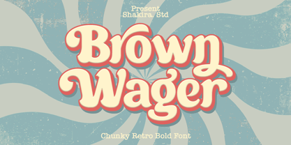 Brown Wager Font Poster 1