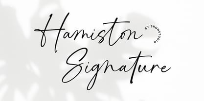 Hamiston Signature Font Poster 1