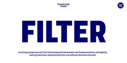 PT Filter Font Poster 1