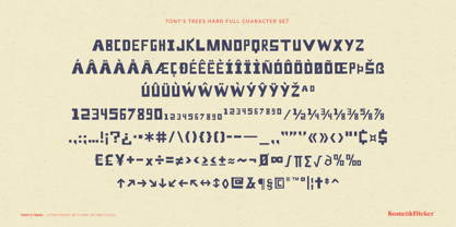 TONYS TREES Font Poster 13