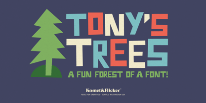 TONYS TREES Font Poster 1