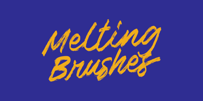 Melting Brushes Font Poster 1