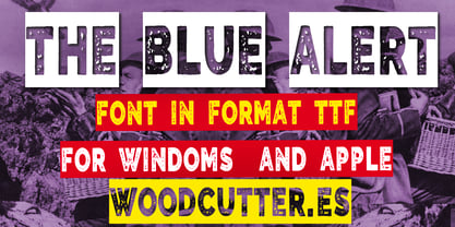 The Blue Alert Font Poster 5