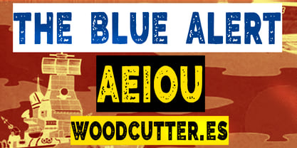 The Blue Alert Font Poster 3