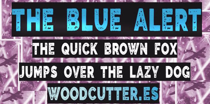 The Blue Alert Font Poster 2