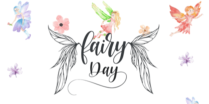 Fairy wing Font Poster 2