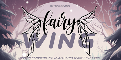 Fairy wing Font Poster 1