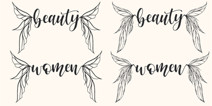 Fairy wing Font Poster 3