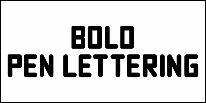 Bold Pen Lettering JNL Font Poster 2