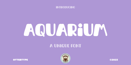 Aquarium Font Poster 1