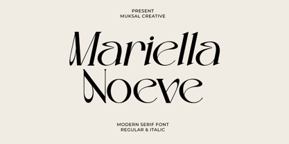 Mariella Noeve Font Poster 1