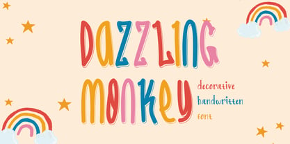 Dazzling Monkey Font Poster 1