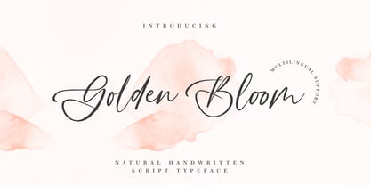 Golden Bloom Font Poster 1