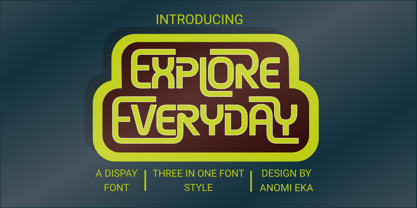 Explore Everyday Font Poster 1