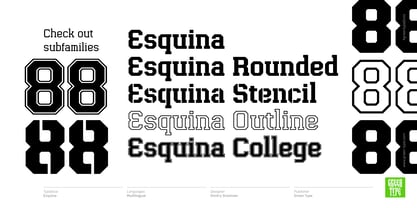 Esquina College Font Poster 7