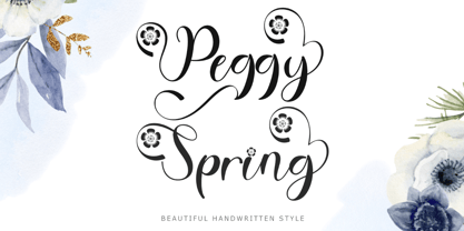 Peggy Spring Font Poster 1