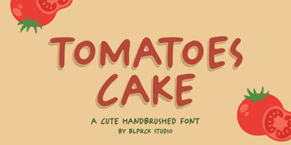 Tomatoes Cake Font Poster 1