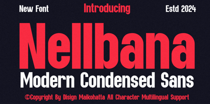 Nellbana Font Poster 1