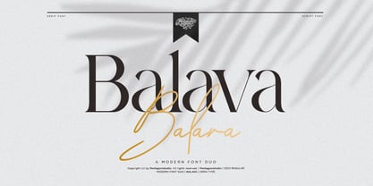 Balava PS Font Duo Font Poster 1