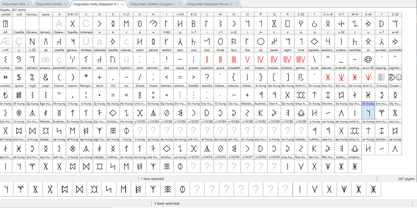 Hungarian Runic Rovas Family Fuente Póster 10