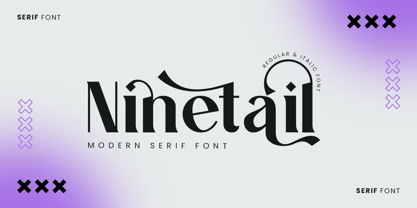 Ninetail Serif Font Poster 1