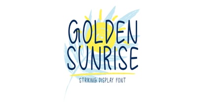 Golden Sunrise Font Poster 1