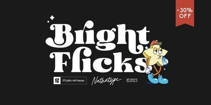 Bright Flicks Font Poster 11
