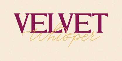 HT Velvet Whisper Font Poster 1