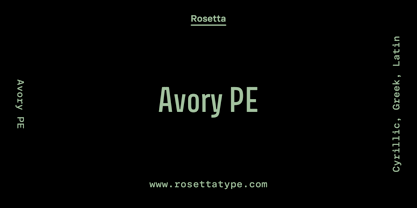 Avory PE Font Poster 1