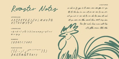 Rooster Notes Font Poster 8