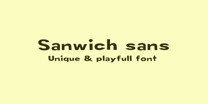 Sandwich sans Font Poster 1