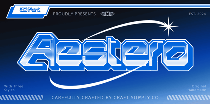 Aestero Font Poster 7