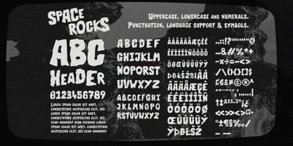 Space Rocks Font Poster 2