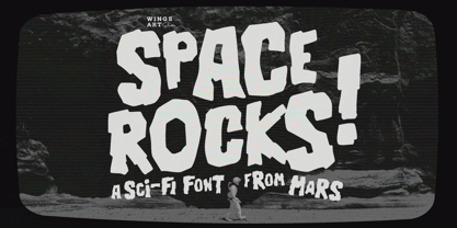 Space Rocks Font Poster 1