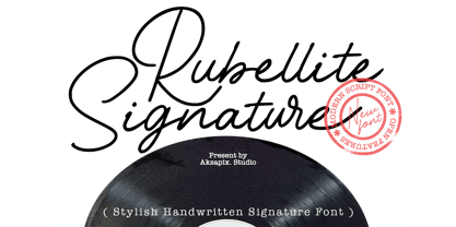 Rubellite Signature Font Poster 1