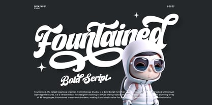 Fountained Font Poster 1