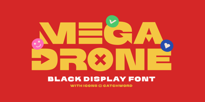 Mega Drone Font Poster 1
