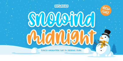Snowind midnight Font Poster 1