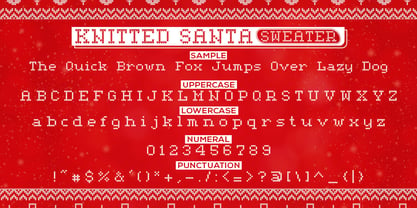 Knitted Santa Sweater Font Poster 2